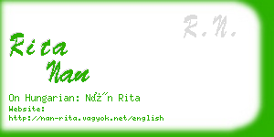 rita nan business card